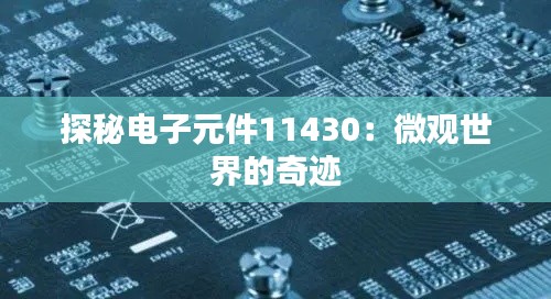 探秘电子元件11430:微观世界的奇迹