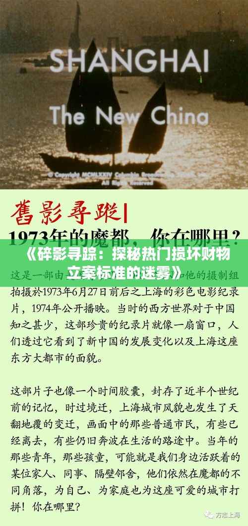 《碎影寻踪:探秘热门损坏财物立案标准的迷雾》