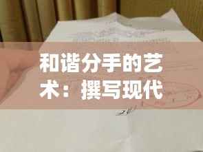 和谐分手的艺术：撰写现代离婚协议书的新思路