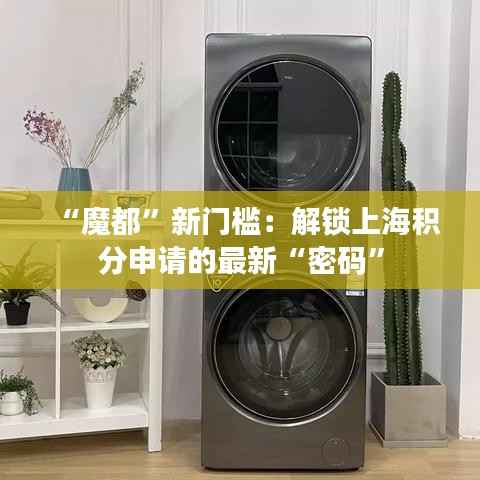 “魔都”新门槛:解锁上海积分申请的最新“密码”