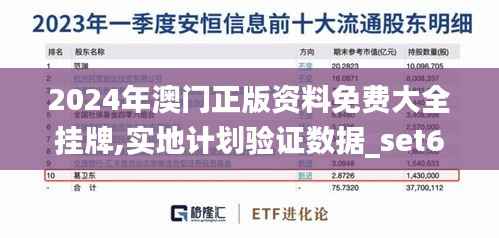 2024年澳门正版资料免费大全挂牌,实地计划验证数据_set60.933-8