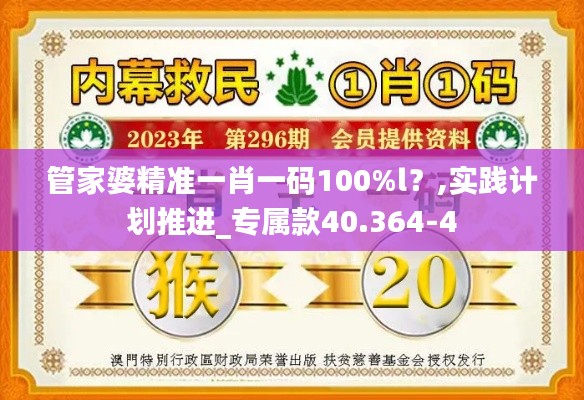 管家婆精准一肖一码100%l?,实践计划推进_专属款40.364-4