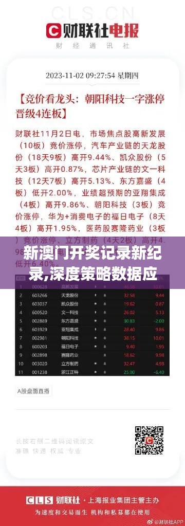 新澳门开奖记录新纪录,深度策略数据应用_Prime95.163-9