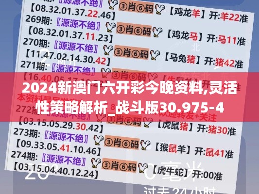 2024新澳门六开彩今晚资料,灵活性策略解析_战斗版30.975-4