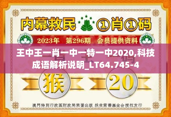 王中王一肖一中一特一中2020,科技成语解析说明_LT64.745-4