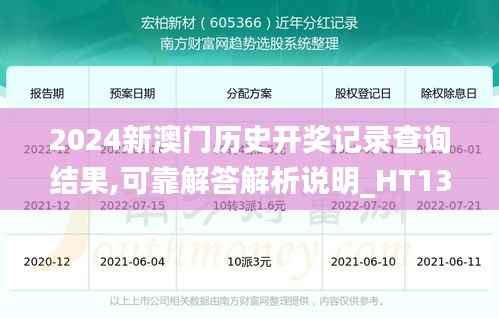 2024新澳门历史开奖记录查询结果,可靠解答解析说明_HT13.934-1