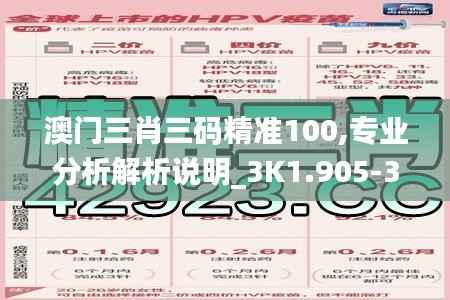 澳门三肖三码精准100,专业分析解析说明_3K1.905-3