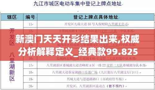 新澳门天天开彩结果出来,权威分析解释定义_经典款99.825-5