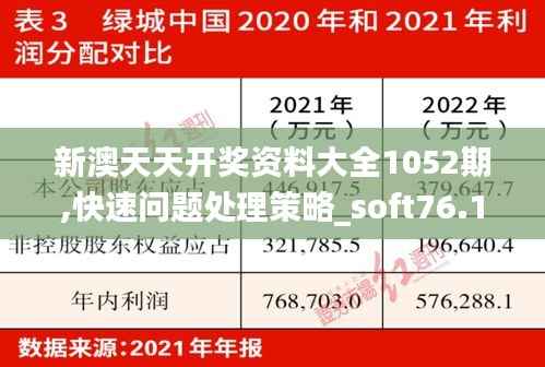 新澳天天开奖资料大全1052期,快速问题处理策略_soft76.194-7
