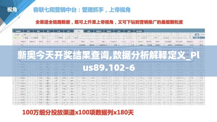 新奥今天开奖结果查询,数据分析解释定义_Plus89.102-6