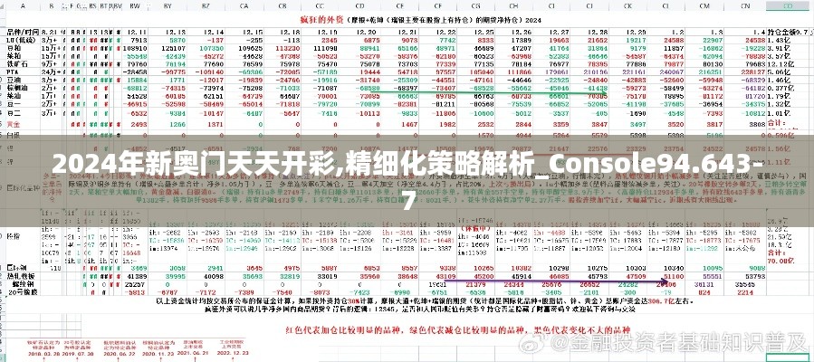 2024年新奥门天天开彩,精细化策略解析_Console94.643-7