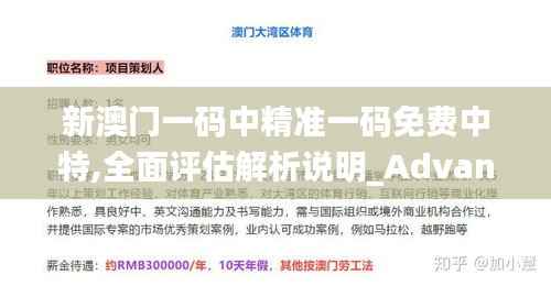 新澳门一码中精准一码免费中特,全面评估解析说明_Advance185.218-3