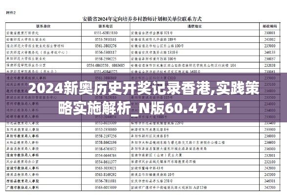 2024新奥历史开奖记录香港,实践策略实施解析_N版60.478-1