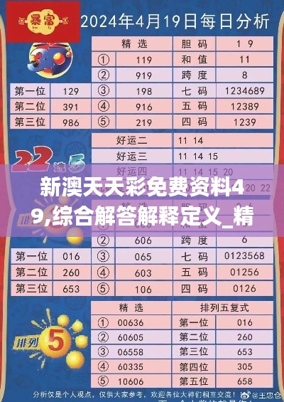 新澳天天彩免费资料49,综合解答解释定义_精装版8.770-4