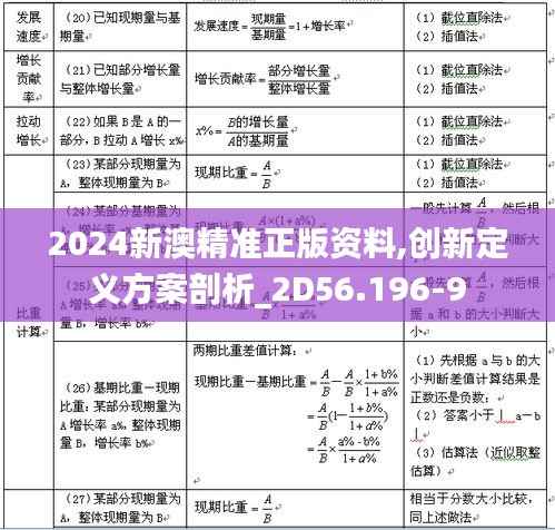 2024新澳精准正版资料,创新定义方案剖析_2D56.196-9