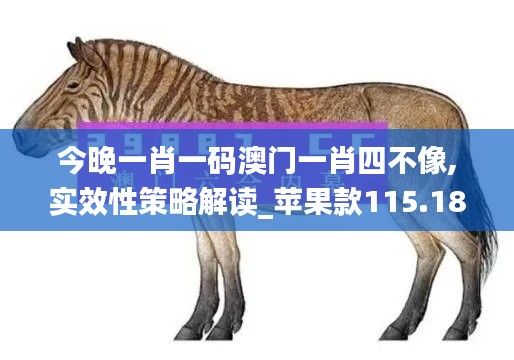 今晚一肖一码澳门一肖四不像,实效性策略解读_苹果款115.186-1