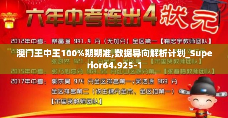 澳门王中王100%期期准,数据导向解析计划_Superior64.925-1