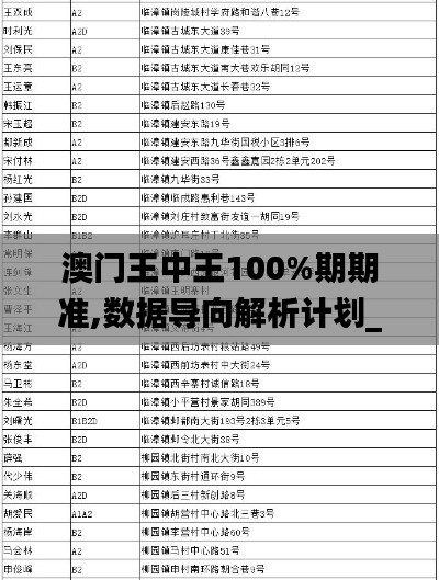 澳门王中王100%期期准,数据导向解析计划_Superior64.925-1