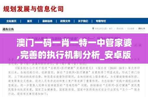 澳门一码一肖一特一中管家婆,完善的执行机制分析_安卓版23.739-3