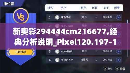 新奥彩294444cm216677,经典分析说明_Pixel120.197-1
