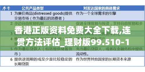 香港正版资料免费大全下载,连贯方法评估_理财版99.510-1