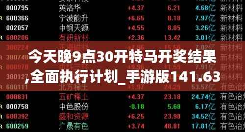 今天晚9点30开特马开奖结果,全面执行计划_手游版141.634-6