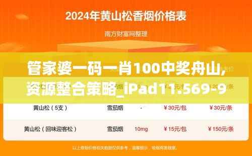 管家婆一码一肖100中奖舟山,资源整合策略_iPad11.569-9