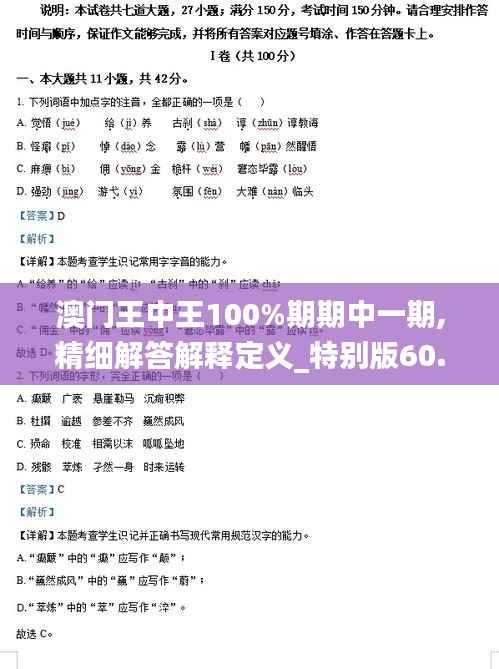 澳门王中王100%期期中一期,精细解答解释定义_特别版60.276-7