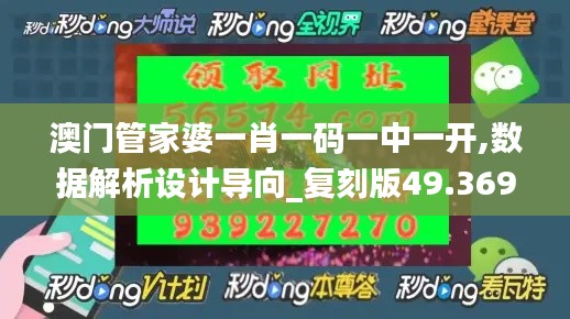 澳门管家婆一肖一码一中一开,数据解析设计导向_复刻版49.369-1