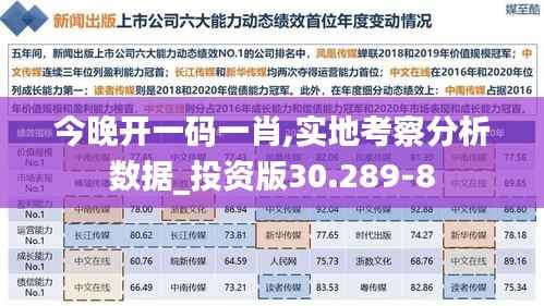 今晚开一码一肖,实地考察分析数据_投资版30.289-8
