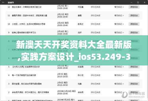 新澳天天开奖资料大全最新版,实践方案设计_ios53.249-3