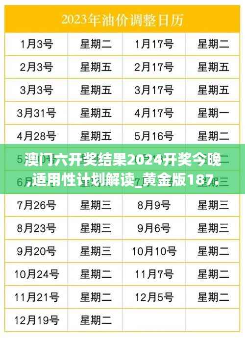 澳门六开奖结果2024开奖今晚,适用性计划解读_黄金版187.299-5