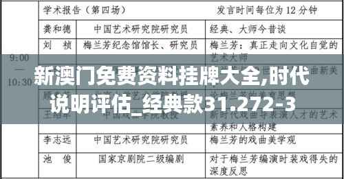新澳门免费资料挂牌大全,时代说明评估_经典款31.272-3