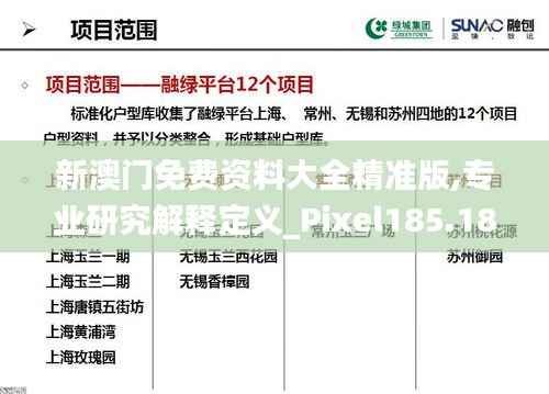 新澳门免费资料大全精准版,专业研究解释定义_Pixel185.182-2