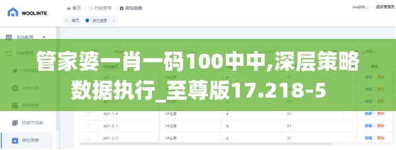 管家婆一肖一码100中中,深层策略数据执行_至尊版17.218-5