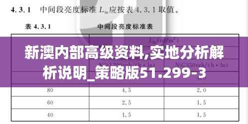 新澳内部高级资料,实地分析解析说明_策略版51.299-3