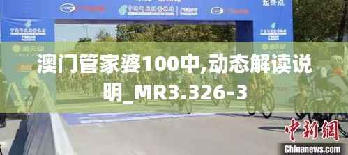 澳门管家婆100中,动态解读说明_MR3.326-3