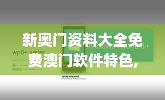 新奥门资料大全免费澳门软件特色,实效设计方案_Windows113.676-2