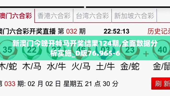 新澳门今晚开特马开奖结果124期,全面数据分析实施_D版76.965-6