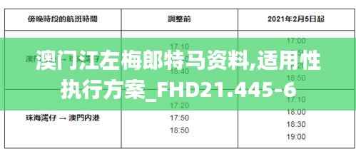 澳门江左梅郎特马资料,适用性执行方案_FHD21.445-6