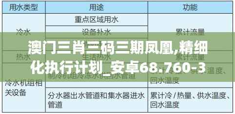 澳门三肖三码三期凤凰,精细化执行计划_安卓68.760-3