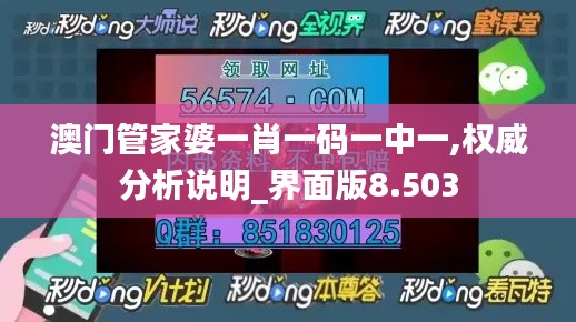 澳门管家婆一肖一码一中一,权威分析说明_界面版8.503