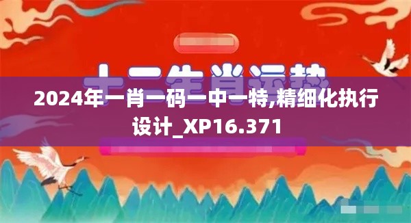 2024年一肖一码一中一特,精细化执行设计_XP16.371