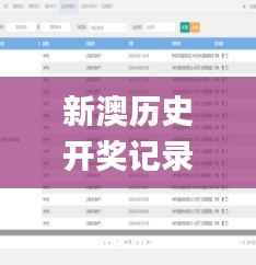 新澳历史开奖记录查询结果,数据支持执行策略_标准版3.615