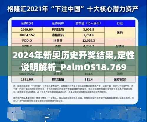 2024年新奥历史开奖结果,定性说明解析_PalmOS18.769