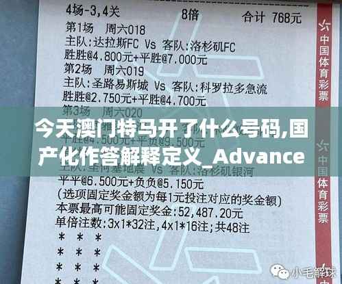 今天澳门特马开了什么号码,国产化作答解释定义_Advance15.691