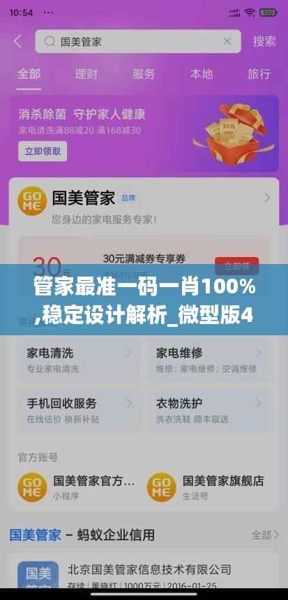 管家最准一码一肖100%,稳定设计解析_微型版4.158