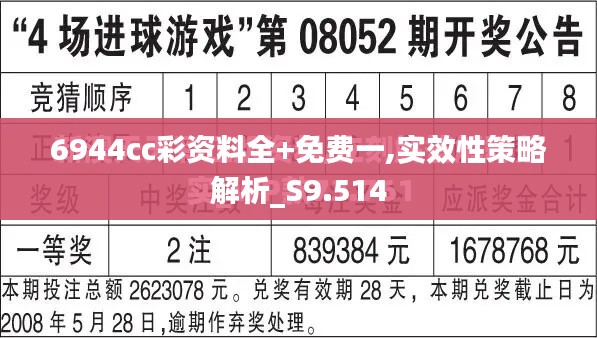 6944cc彩资料全+免费一,实效性策略解析_S9.514