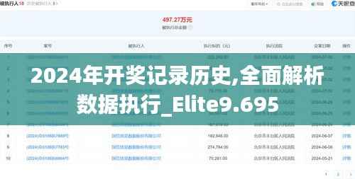 2024年开奖记录历史,全面解析数据执行_Elite9.695