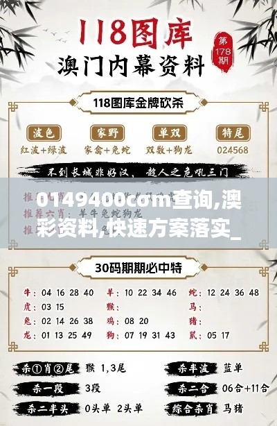 0149400cσm查询,澳彩资料,快速方案落实_投资版6.879